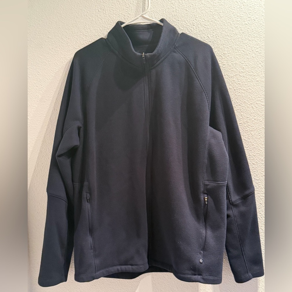 Mondetta Outdoor‎ Project Activewear Jacket Mens XL Waffle Navy Blue Full Zip